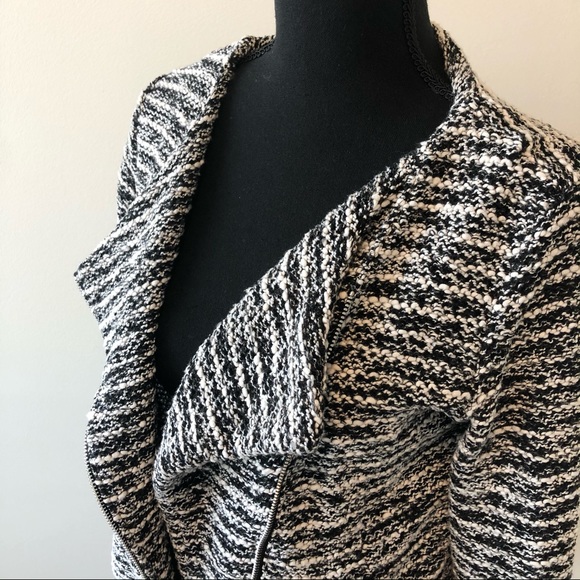 Black and white wool blazer jacket - Picture 2 of 10